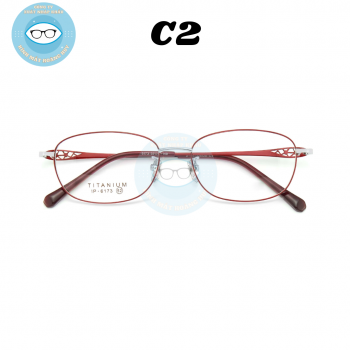 Gọng kính kim loại mã 6173